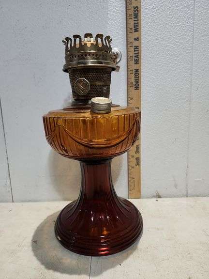 Aladdin Kerosene Lamp Base Needs Fixed Missing Shade 13'' tall