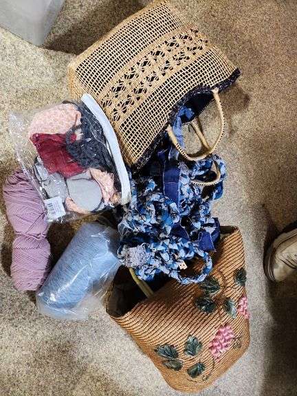 2 Tote Bags & Assorted Crafting