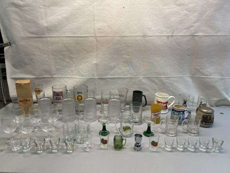 Assorted Drinkware Collection - Glasses, Mugs, and Steins