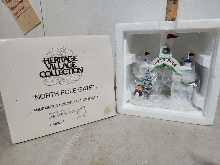 Heritage Village Collection North Pole Gate Dept. 56 In Box