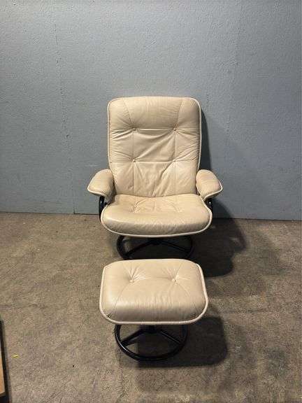 MCM Style Swivel Chair/Ottoman