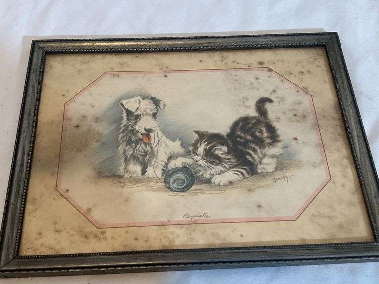 Adorable Puppy & Kitty Print