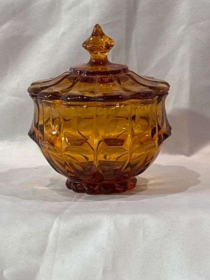 Amber Honey Footed Dish