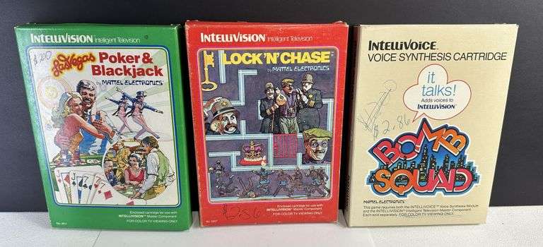 Mattel Intellivision Game Lot Cartridges Voice Synthesis