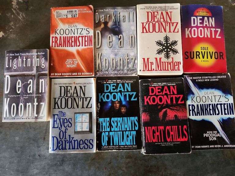Nine Dean Koontz Paperback Novels