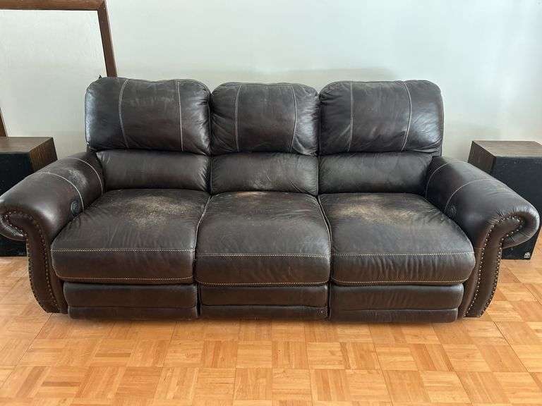 Genuine Leather Reclining Couch