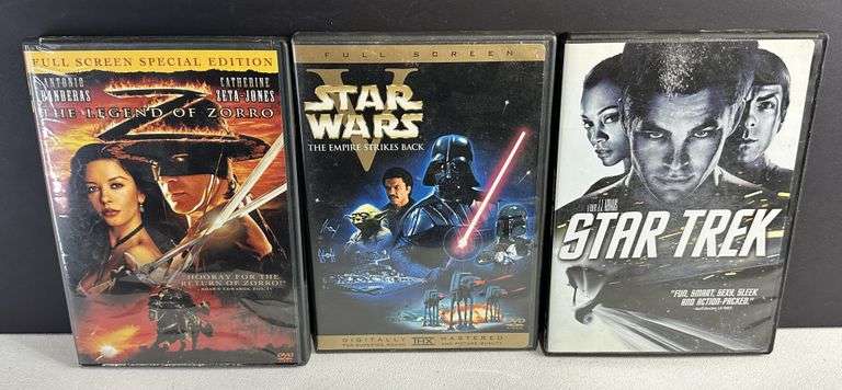 DVD Movie Lot Star Trek Star Wars Zorro