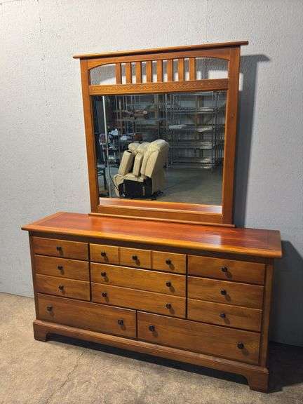 Wood Dresser With Detachable Mirror