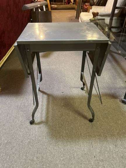 Metal Drop Leaf Typewriter Stand