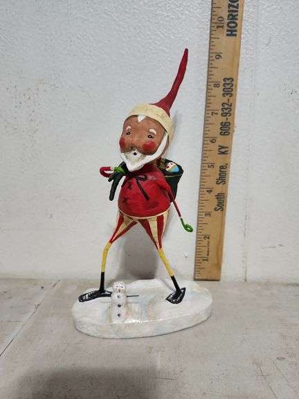 New In Box Lori C Mitchell ESC Snow Shoe Santa