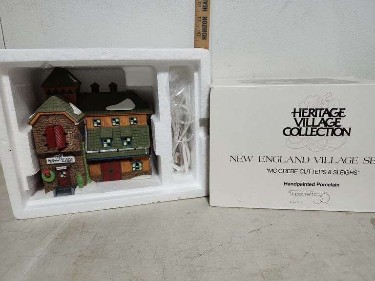 Heritage Village Collection New England Village Series McGrebe Cutters & Sleighs Dept 56 In Box