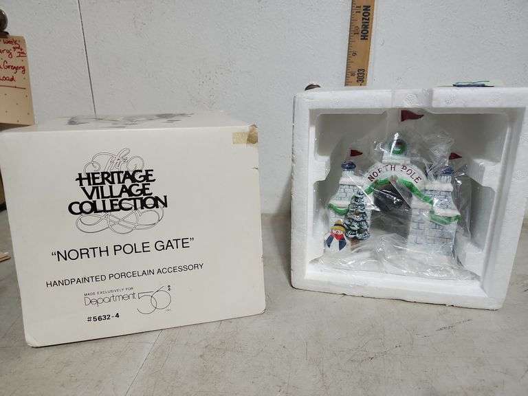Heritage Village Collection North Pole Gate Dept. 56 In Box