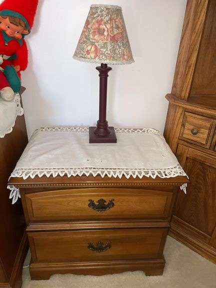 Side table with lamp