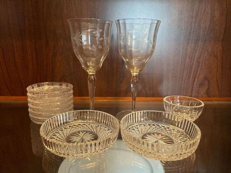Etched glassware