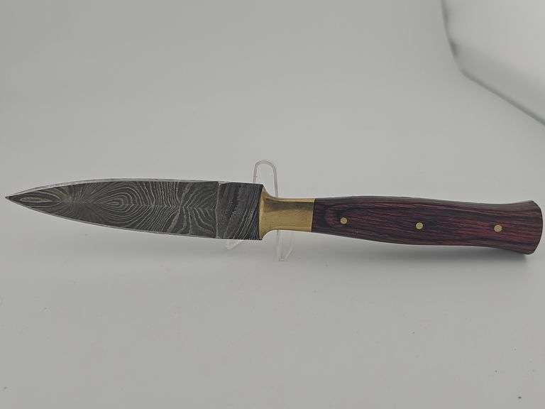 Damascus Dagger w/ Leather Sheath