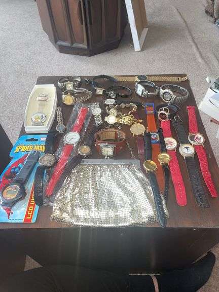 Watches and vintage handbag
