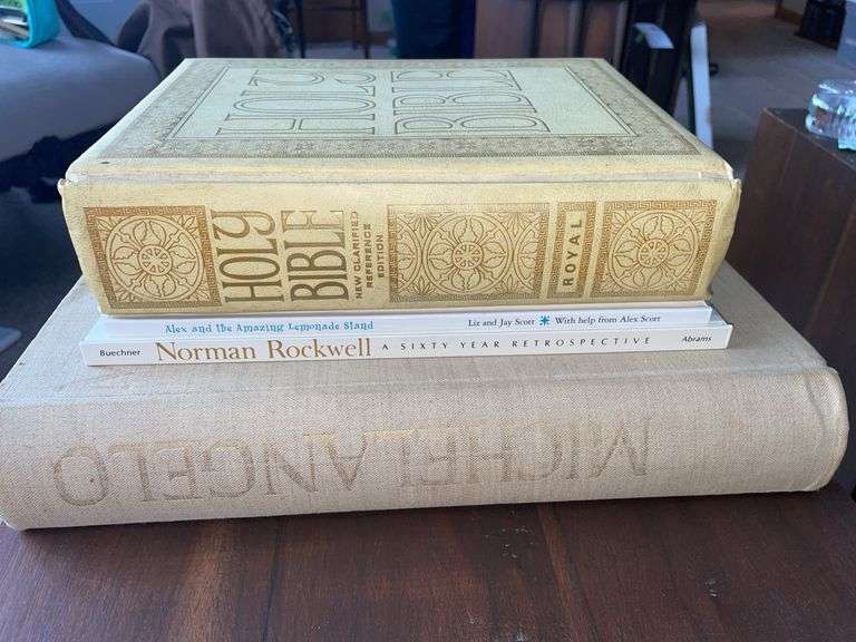 Bible and coffee table books