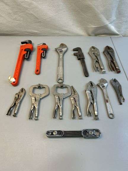 Assorted Wrenches, Pipe Wrenches, and Pliers Lot