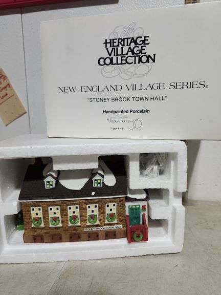 Heritage Village Collection New England Village Series Stoney Brook Town Hall Dept. 56 In Box