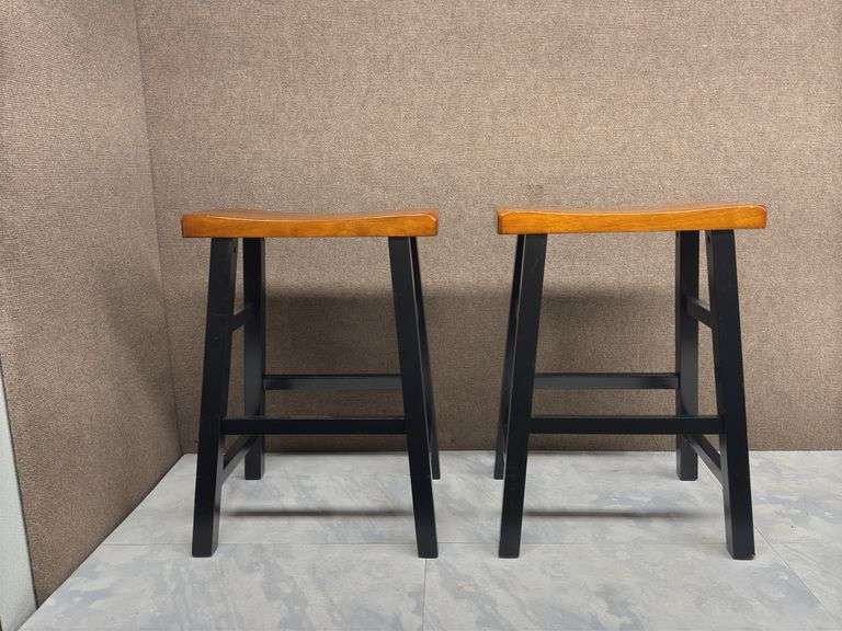 Wood Saddle Stools