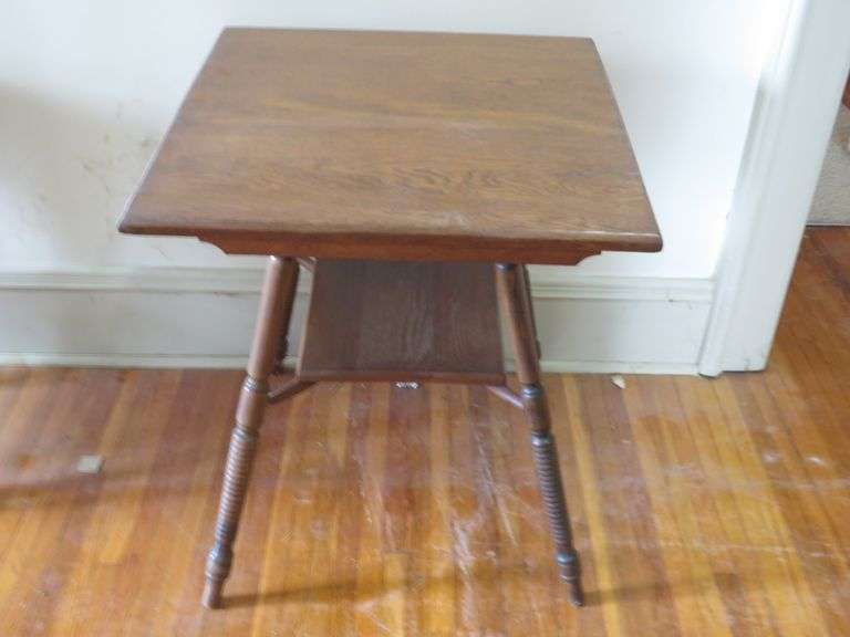 Wooden Side Table with Shelf