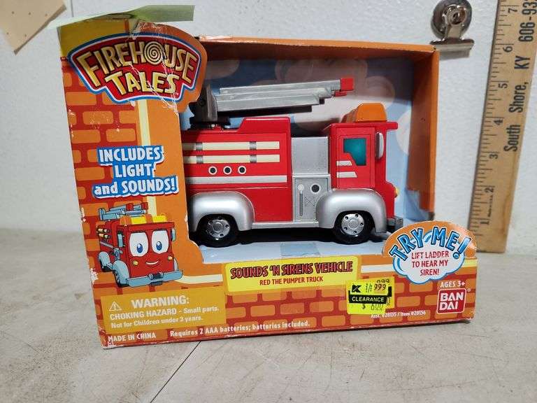 Firehouse Tales Sounds 'N Siren Red The Pumper Truck In Box