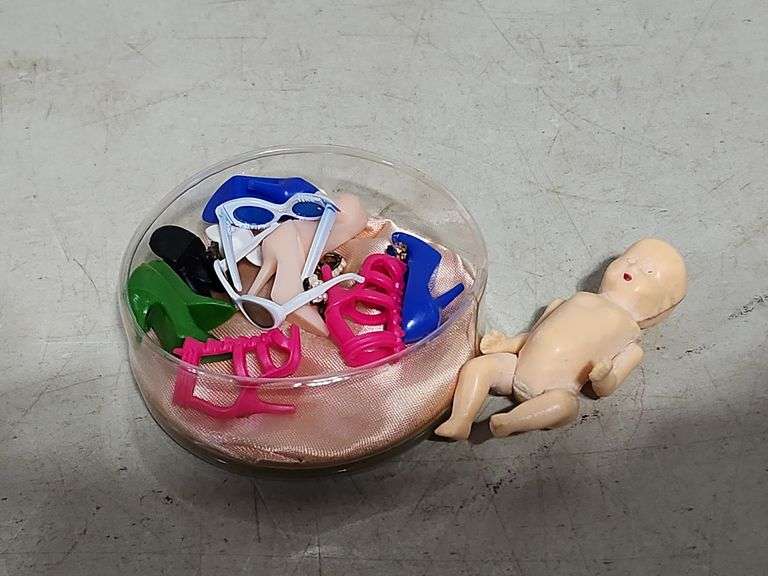 6 Pairs Doll Shoes 2 Pair Sunglasses (One Pair Marked Barbie) & Vtg. Ideal Baby