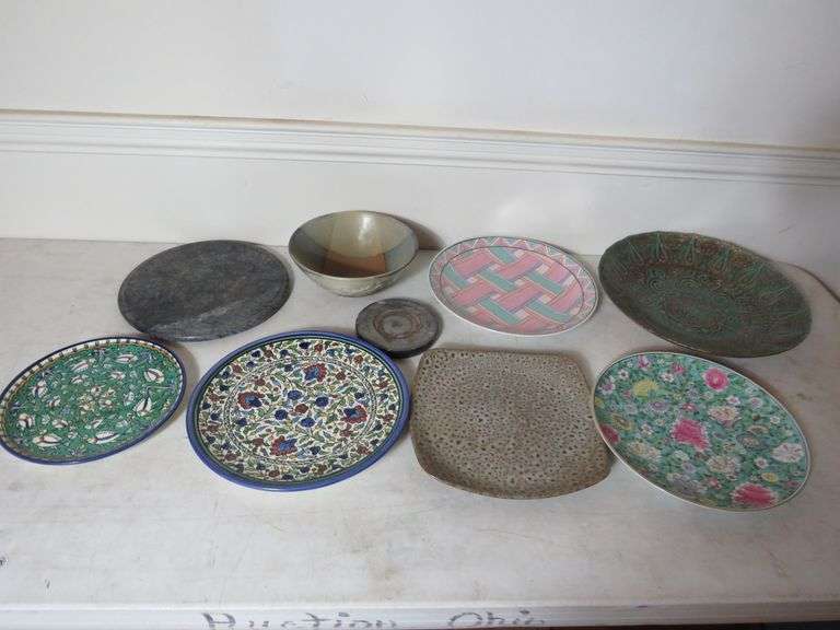 Eclectic Collection of Decorative Plates and Bowls