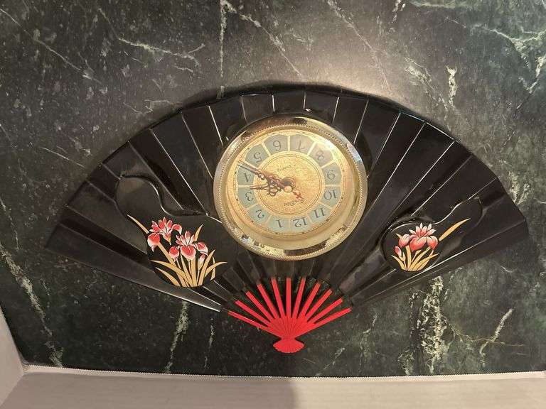 Vintage Japanese Fan Wall Clock