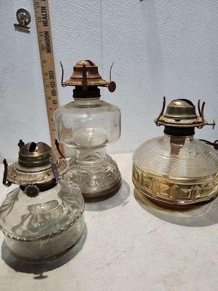 Six Assorted Kerosene Lamp Bottoms