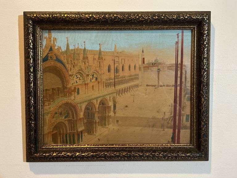 Vintage St. Mark's Square Painting