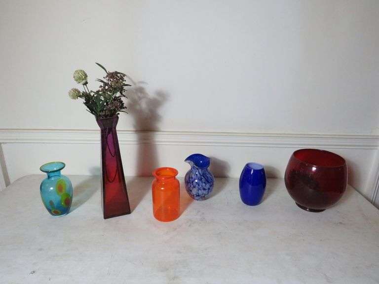 Vibrant glass vases