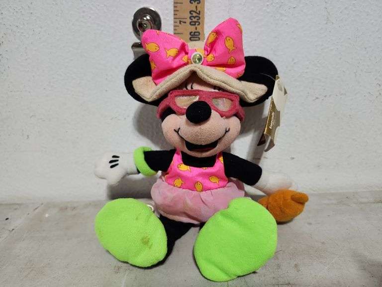 The Disney Store Plush August Birthstone Minnie Bean Bag