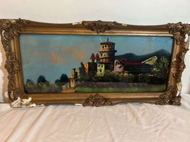Antique Reverse Glass Painting
