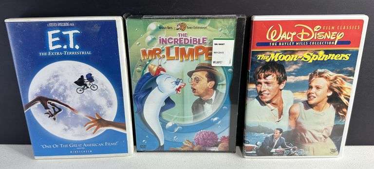 Vintage Walt Disney E.T. Mr. Limpet Movie DVD Lot