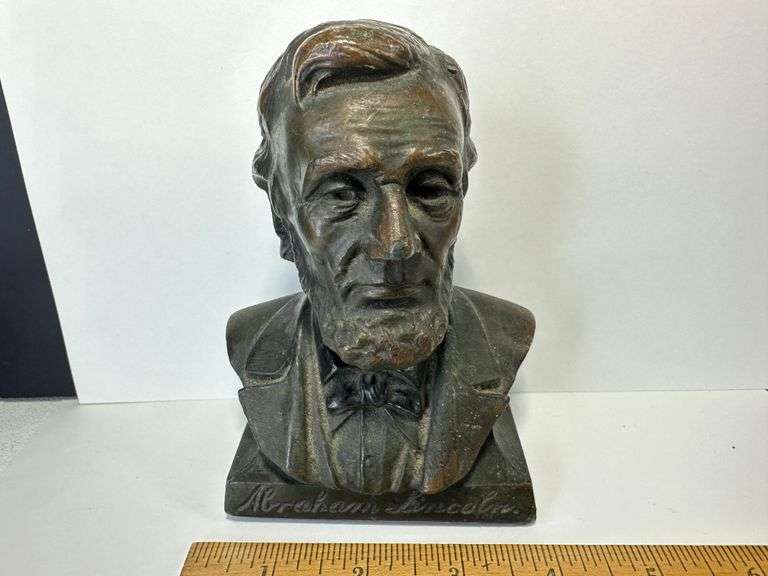Abraham Lincoln Bronzed Massillon Savings & Loan Coin Bank