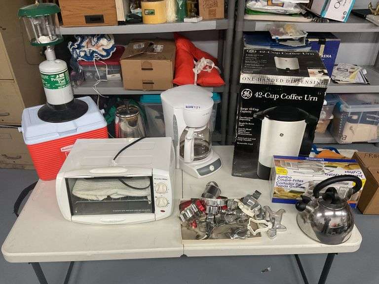 Small Appliances, Toaster Oven, Coffee Urn, Pots