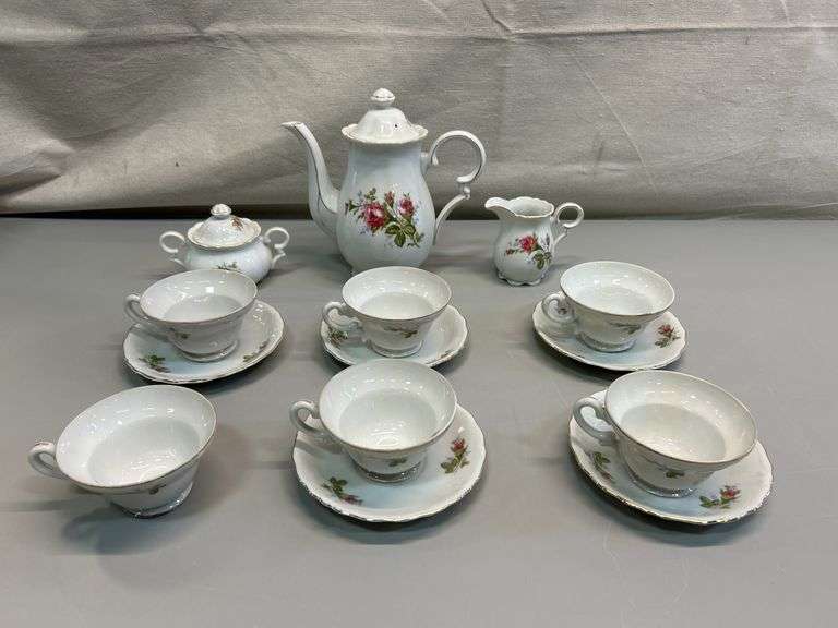 Floral China Tea Set - 14 Pieces