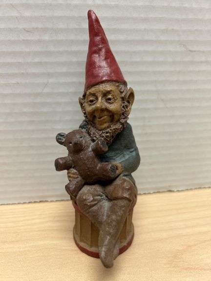1985 Tom Clark with Teddy Gnome Figurine With Red Hat