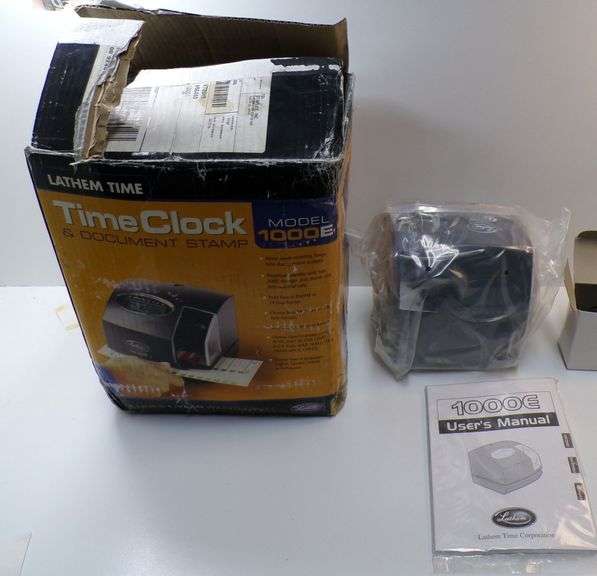 Brand New Lathem Time Model 1000E Time Clock & Document Stamp