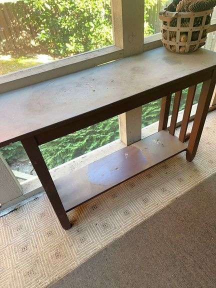 Large wood outdoor table