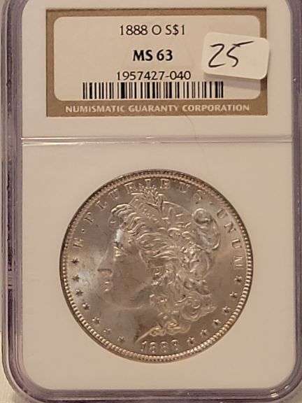 1888-O Morgan Silver Dollar-MS63
