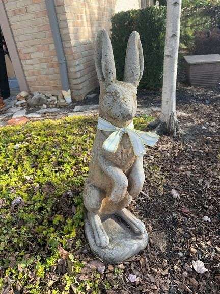 Large cement bunny 28.5 inches high