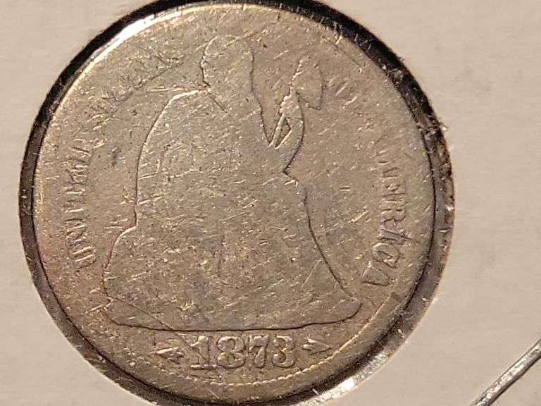 1873 Half Dime w/ Arrows - AG