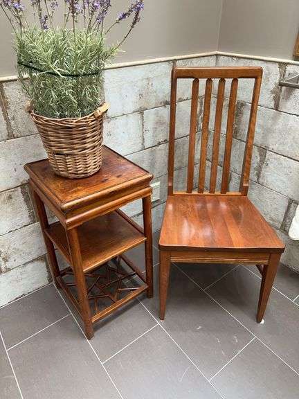 Cherry side chair, etc.