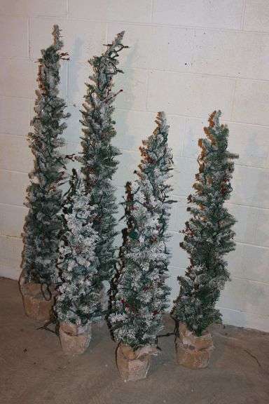 Flocked Christmas Trees