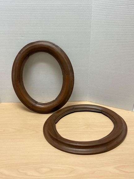 Two Oval Wooden Frames
