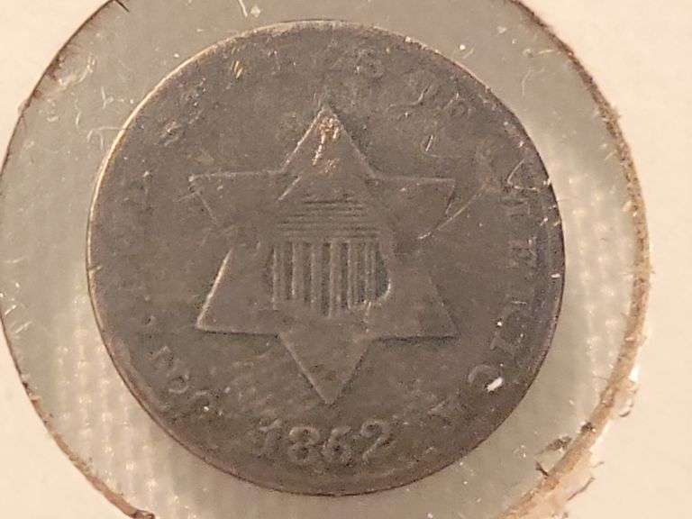 1852 Silver Three Cent Pc-AG