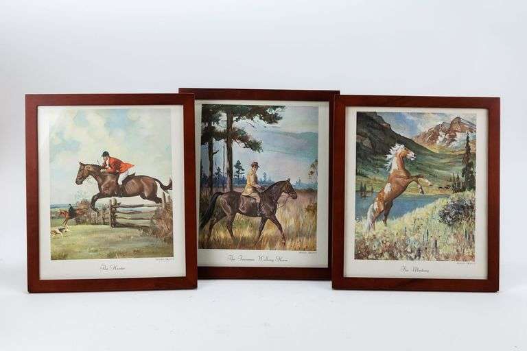 Set Of Three Wesley Dennis Horse Prints