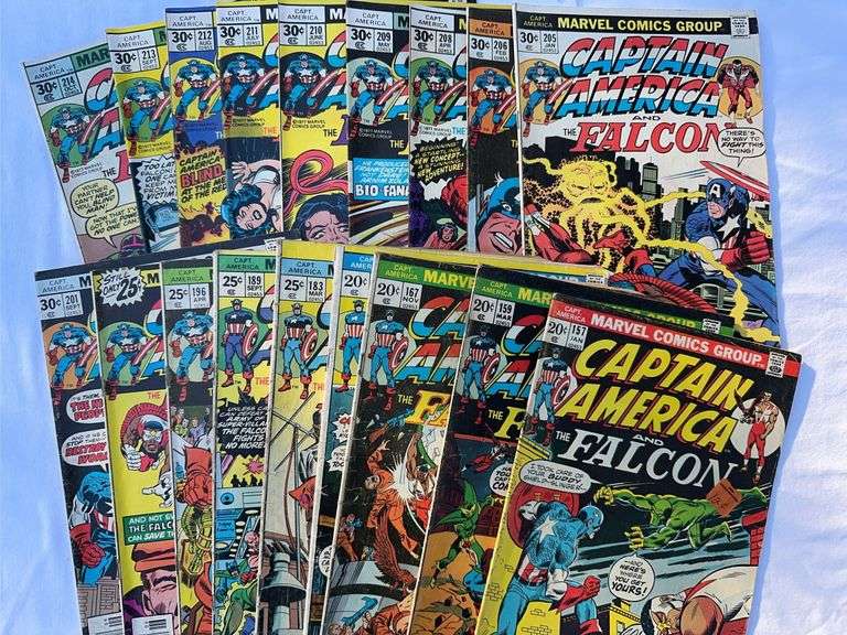 Lot of 18 different $.20-$.30 Captain America Marvel comics